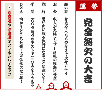 結果は【完全無欠の大吉】でした！ ヤフーで「おみくじ」を引いて新年の運試し！ #ヤフーのおみくじ2016